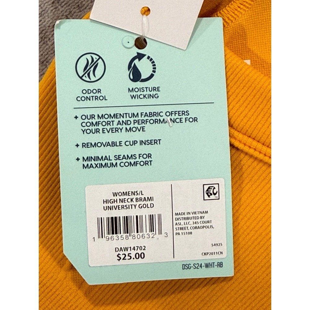 DSG Women's Large High Neck Brami University‎ Gold - Picture 5 of 5